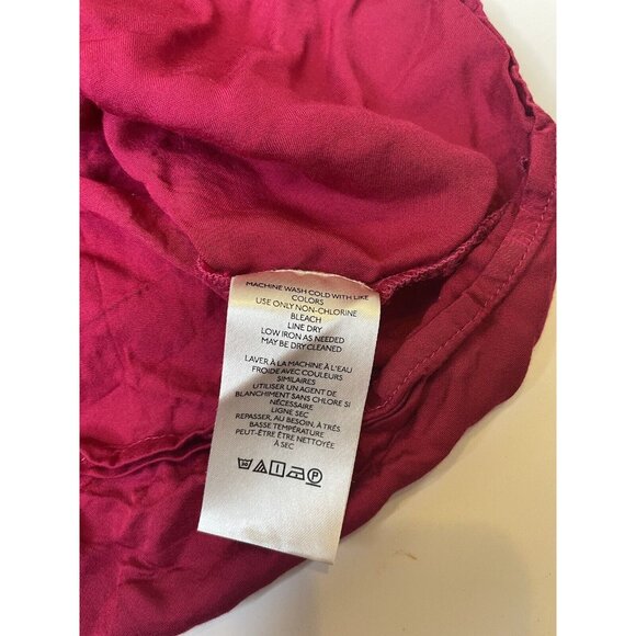 Maeve Anthropologie Sheer Blouse Pink Purple Floral Print XS - Picture 4 of 11